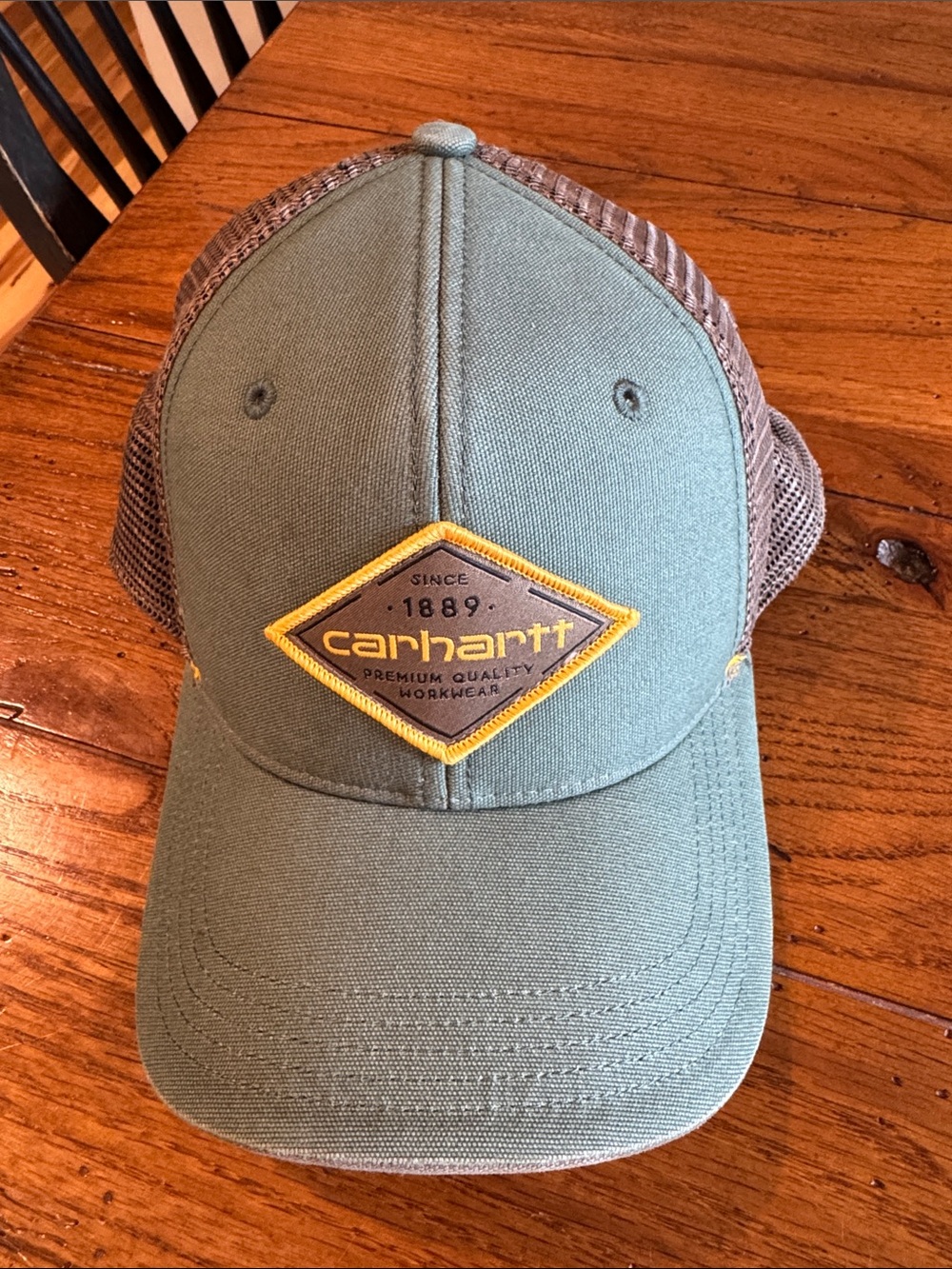 Carhartt Green Mesh Cap with Yellow Patch NWOT